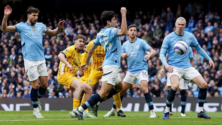 Man City stumble against Brighton at Etihad stadium