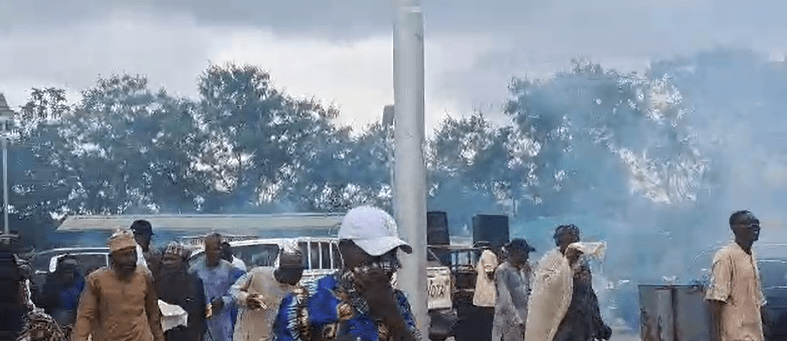 Senate Resumption: Police teargas Akpoti-Uduaghan’s supporters at National Assembly