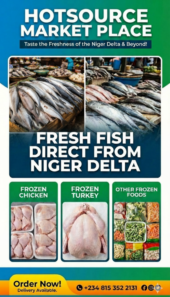 Fresh fish and seafood direct from Niger Delta of Nigeria